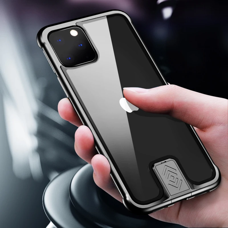 Металлический чехол из закаленного стекла для iPhone 7 8 Plus X XR XS Max HD прозрачный чехол безрамный чехол для телефона для iPhone 11 Pro Max чехол