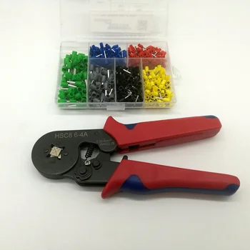 

Terminal Crimper 0.25-6mm 23-10AWG & 0.25-10mm 23-7AWG Electrical Crimping Pliers Hand Tools Set HSC8 6-4 and 460pcs terminal