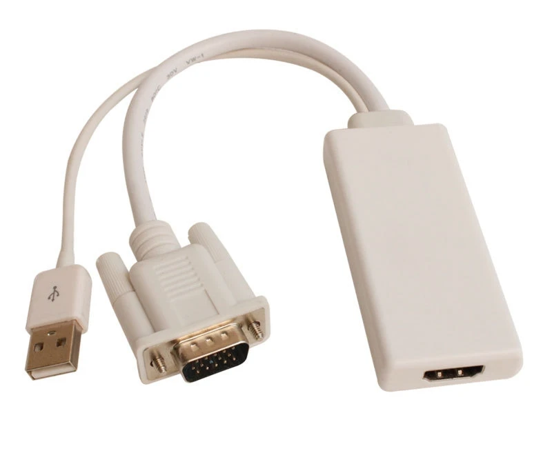 Преобразователь из vga в hdmi с аудио vga в HD адаптер vga в hdmi usb адаптер