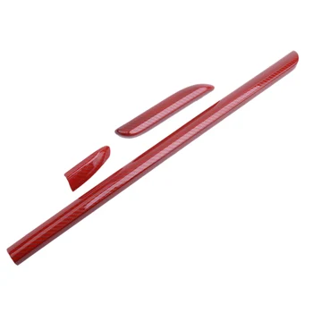 

Red Carbon Fiber Style ABS Center Console Dashboard Decor Trim Strips Fit For Audi A3 8V S3 2013-2015 2016 2017 Left Hand Drive