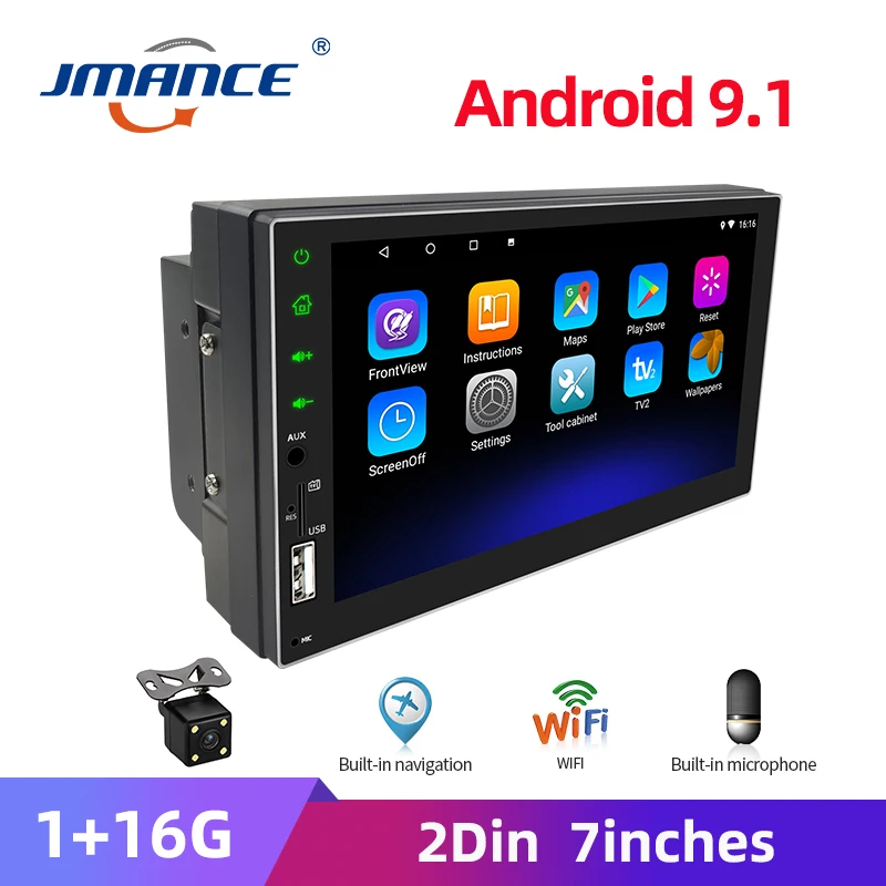 Автомагнитола JMANCE 2 Din 7 дюймов Android GPS мультимедиа сенсорный экран Bluetooth FM Wi Fi USB
