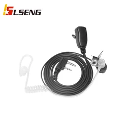 Oreillettes walkie talkie avec micro (comprend des oreillettes et des oreillettes), casque à Tube acoustique à 2 broches Vox pour RETEVIS Baofeng H 777 UV 5R 