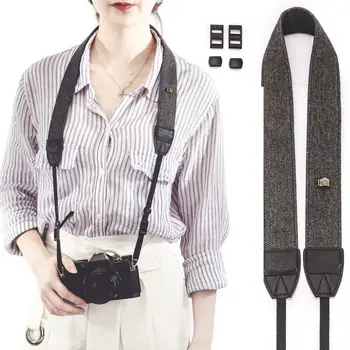 

Portable Universal Adjustable Camera Shoulder Neck Strap Cotton Leather Belt For Nikon Canon Cameras Strap Accessories Part