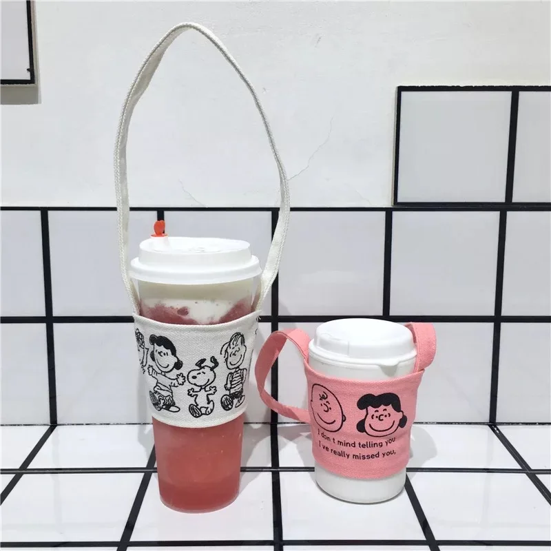 Peanuts Rogue Dog мультфильм Kawaii рука встряхнуть молоко чайная чашка с крышкой мешок