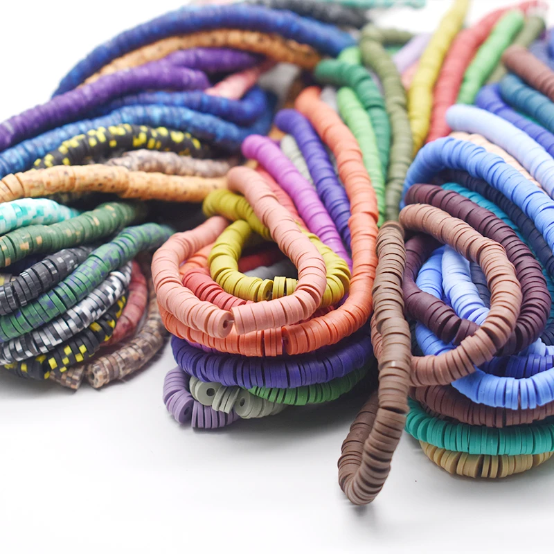 6mm Flat Round Polymer Clay Beads 350Pcs/Lot for Jewelry Making DIY Design Bracelet polymer clay beads