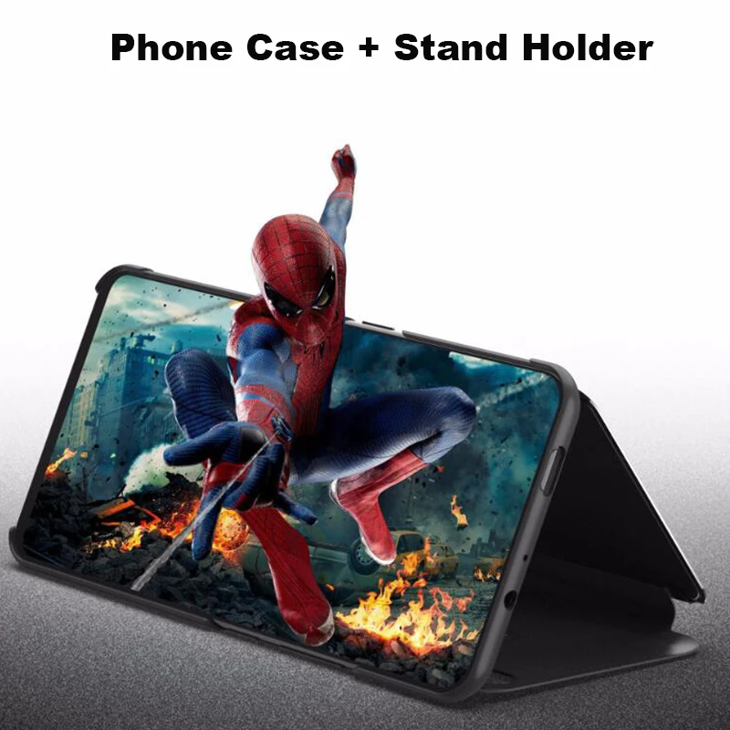 Зеркальный флип-чехол для телефона чехол для iPhone 6 6S 7 8 Plus 11 Pro X XR XS MAX откидной зеркальный телефон стоячий кейс-держатель
