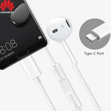 Huawei honor original fone de ouvido cm33 usb tipo-c no ouvido com fio mic controle de volume fone de ouvido para p30 p20 pro companheiro 30 20 10 nova 5 5i