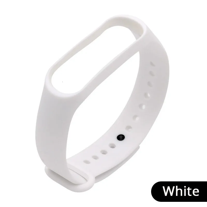 Цветные Ремешки для наручных часов для mi band 4 3, аксессуары для ремешка pulseira mi band 2, сменный силиконовый ремешок для xiaomi 2, умный Браслет - Цвет ремешка: Белый