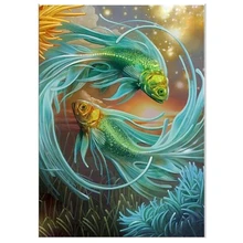 Сделай Сам на заказ Алмазная картина foto синяя рыба Алмазная мозаика Алмазная картина вышивка крестиком Алмазная круглая квадратная полимерная Мозаика Декор