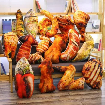 

Simulate Food Cushion 3D Meat Cushion Chair Pad Pillows Car Sofa Couch Decoration Soft Warm Throw Pillows Christmas Gift