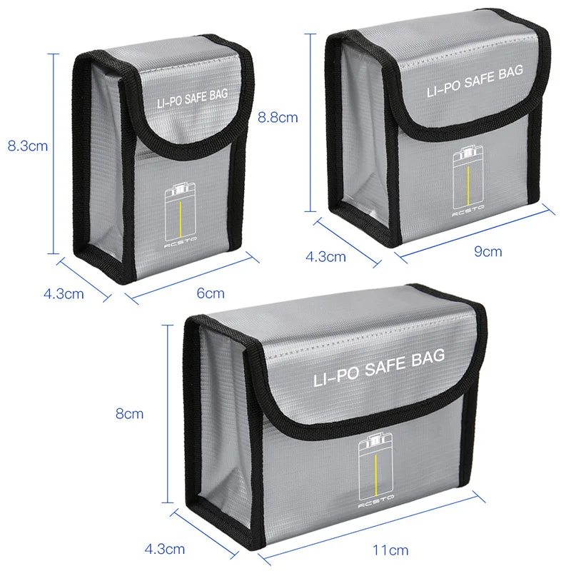 Buy mavic drone Battery case explosion-proof safety bag Silver Storage sleeve for dji mavic mini drone Accessories