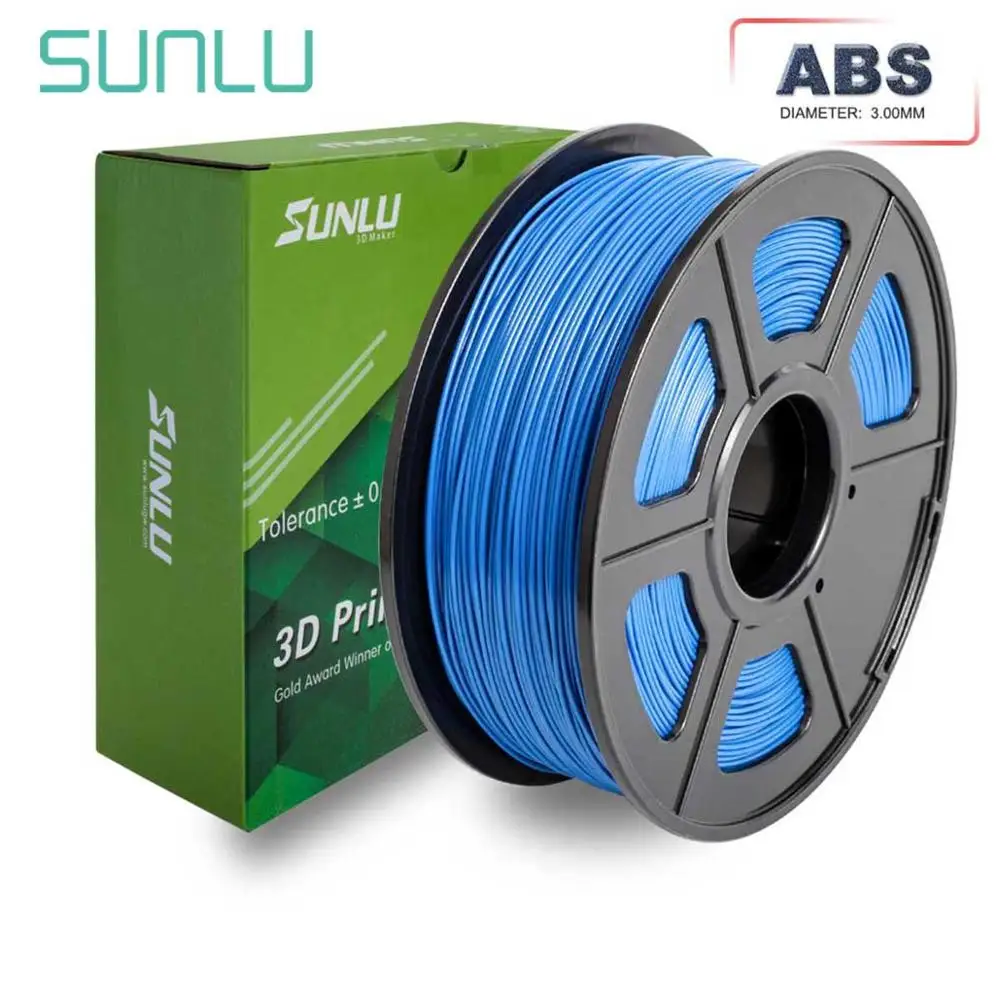 SUNLU ABS 3D нити для принтера не образующая пузырей сублимаций заготовок светится в темноте Пластик ABS расходные 3,0 мм 1 кг с катушкой