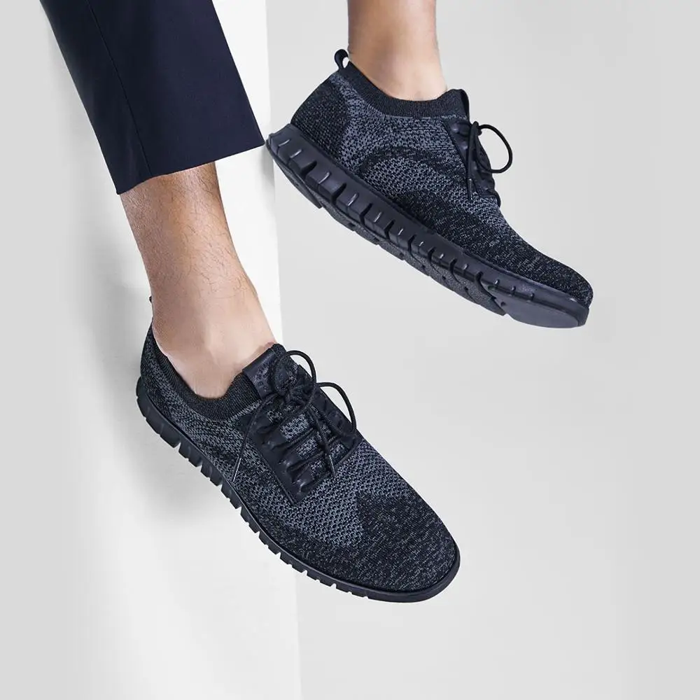  Xiaomi qimian Men cool soft bottom casual shoes Slip On Deodorant Flats Mesh breathable Sneakers Ru