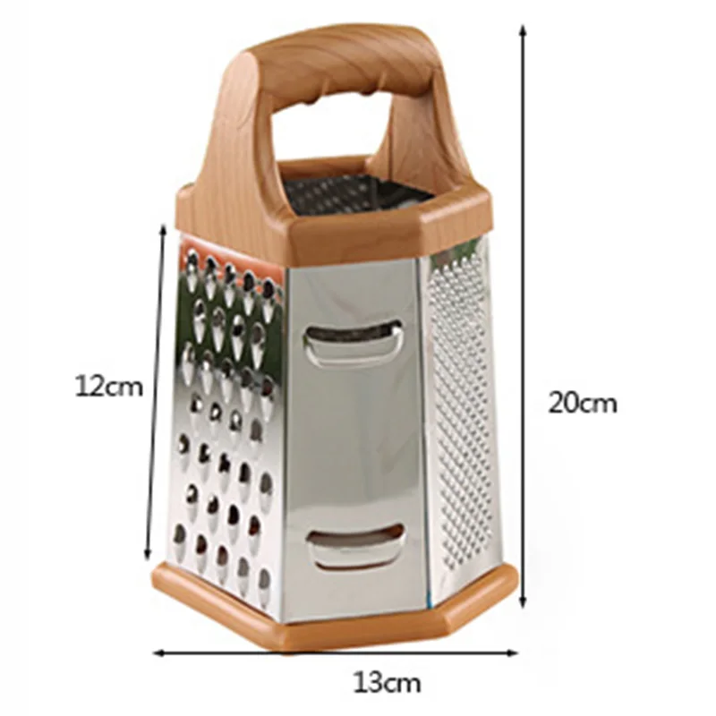 

Cooking Grater Dining Accessories Multi-function Six-sided Peeler Cheese Vegetables 20*13CM
