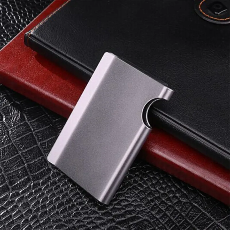 ZOVYVOL, Противоугонный, RFID, Минималка, кошелек,, металлический, Умный кошелек, алюминиевый сплав, коробка, клатч, умный, женский кошелек - Цвет: Gray 175