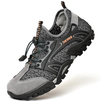 

Men's Hiking Shoes Summer Mesh Breathable Sneakers Non-slip Wear-resistant Casual Shoes Men Big Size 48 49 50 Tenis Masculino
