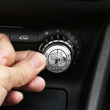 

29mm Car Badge Engine Multimedia Mouse Button Cover Sticker For Mercedes Benz AMG GLC GLE CLA GLA W205 W211 W213 Car Accessories