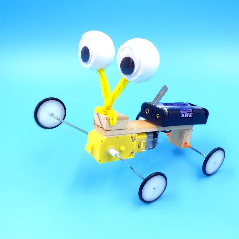 

DIY Science And Technology Small Production Invention Science Experiment Handmade Electric Model Crawler Assembly Robot Material