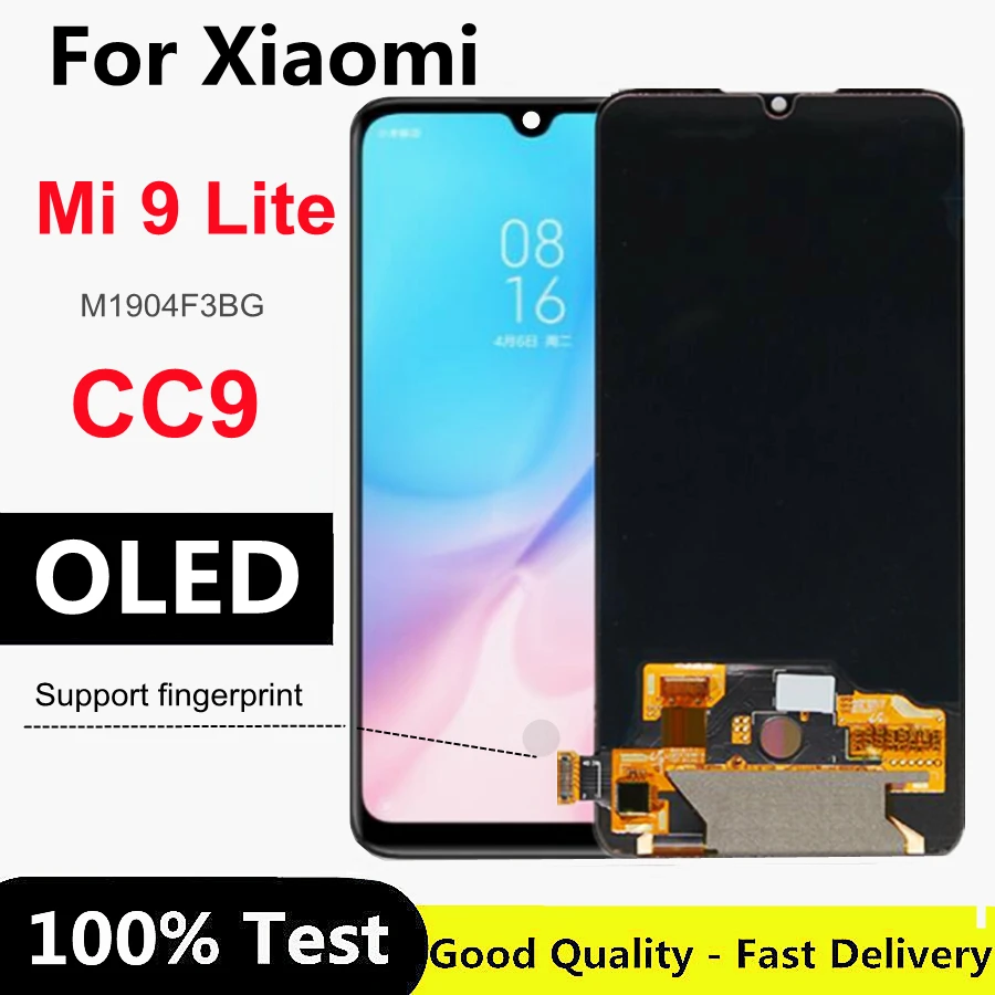 6.39'' Oled For Xiaomi Mi Cc9 Lcd Display For Xiaomi Mi 9 Lite M1904f3bg  Touch Screen Digitizer Screen Assembly - Mobile Phone Lcd Screens -  AliExpress