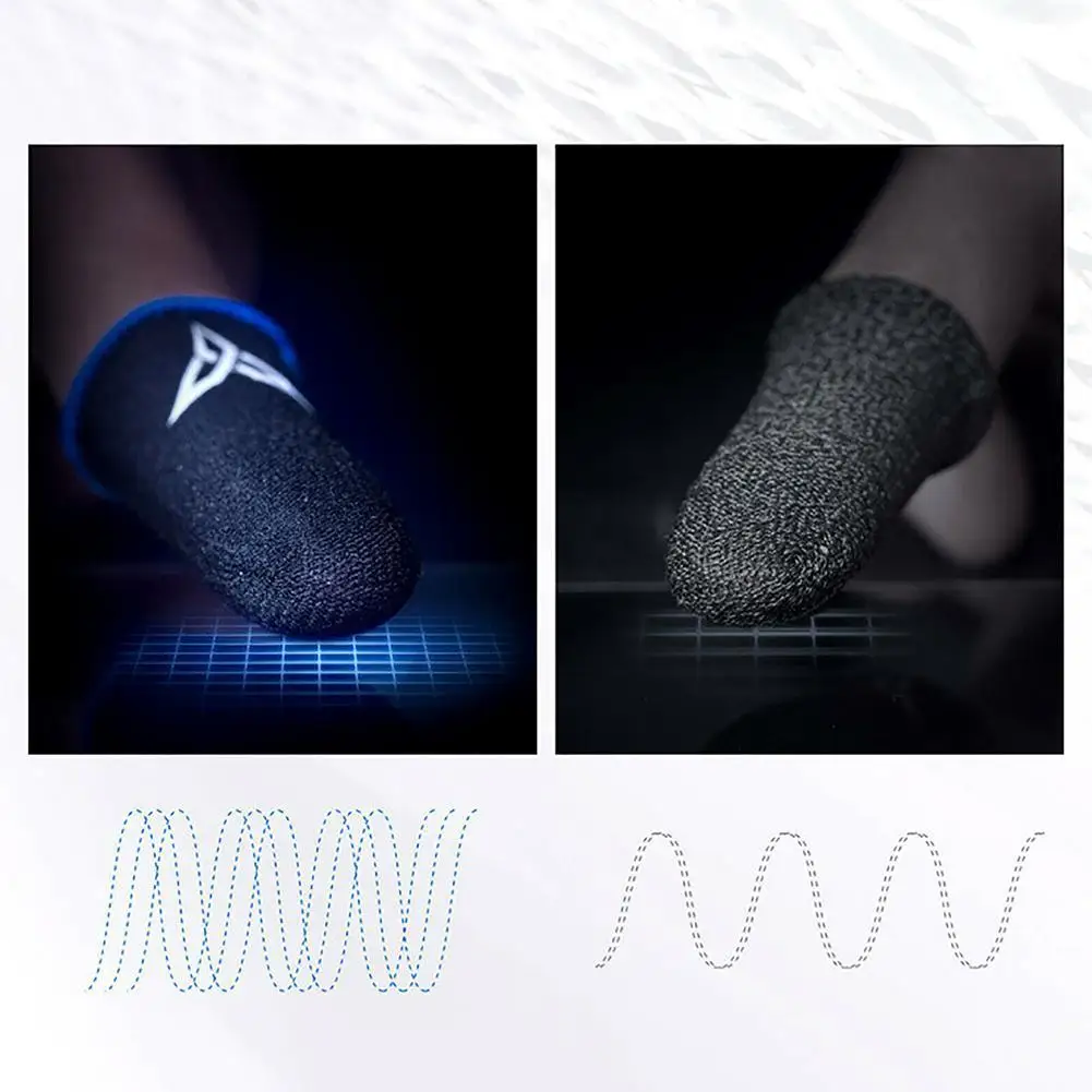 

1 Pair Breathable Beehive Sweat-proof Professional Gloves Sleeve Phone Screen Mobile Finger Thumbs Touch For Pubg Gaming Ga W3H8