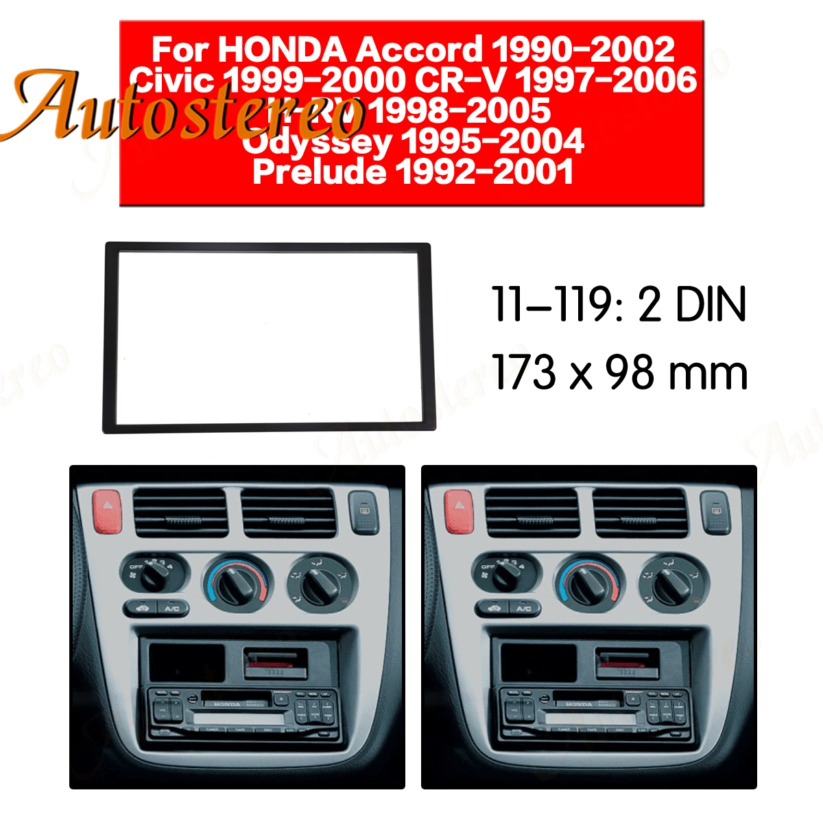 Car radio Frame Panel for Honda Accord 