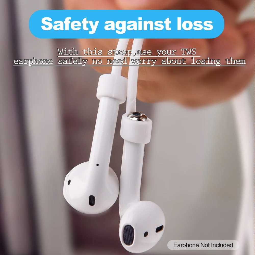 

Earphone Strap For i200 i30 i20 i12 i10 TWS Anti Lost Strap Magnetic String Rope For TWS Bluetooth Earphones Silicone Cable Cord