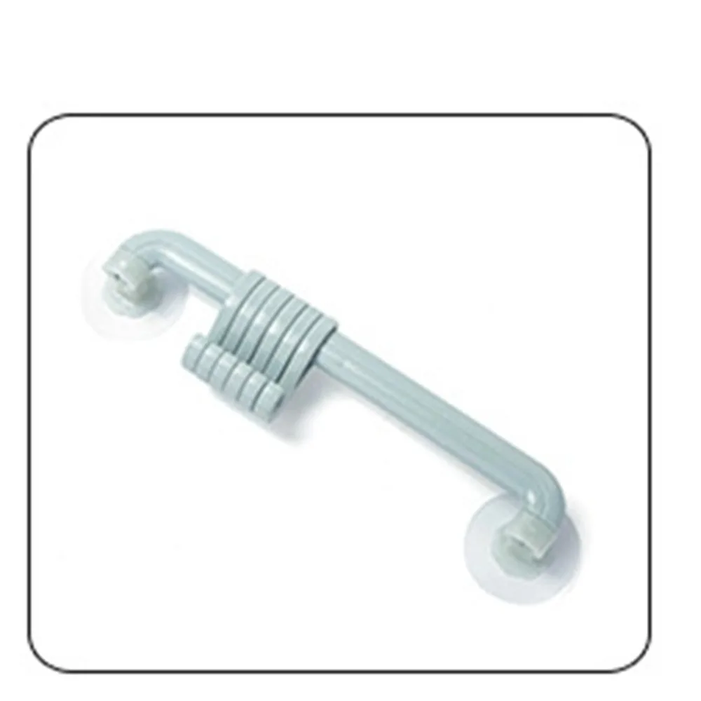 Punch-free kitchen bathroom double suction cup rack towel rack single pole with 6 hooks towel rack