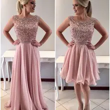 Vestitos De Gala 2 In 1 New Fashion Prom Dresses Sleeveless Beads Dresses Chiffon Formal Party Dresses Short Evening Gowns