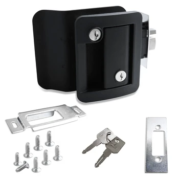 

Black RV Entry Door Lock Handle Knob with Deadbolt Camper Travel Trailer Latch Key