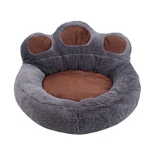 Теплая плюшевая кровать для собак, круглая подушка для шезлонга для маленьких и средних больших собак, кошек, зимних собак, питомников, щенков, коврик для питомцев, коврик для питомцев
