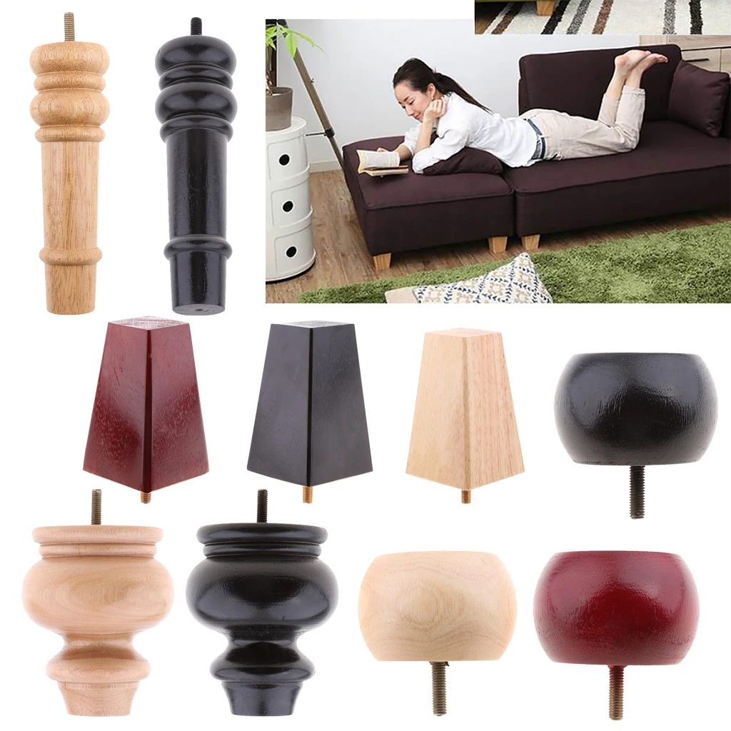 VARIOUS Shape Hard Wooden Furniture Sofa Legs Feet Stand Chairs Settee Beech