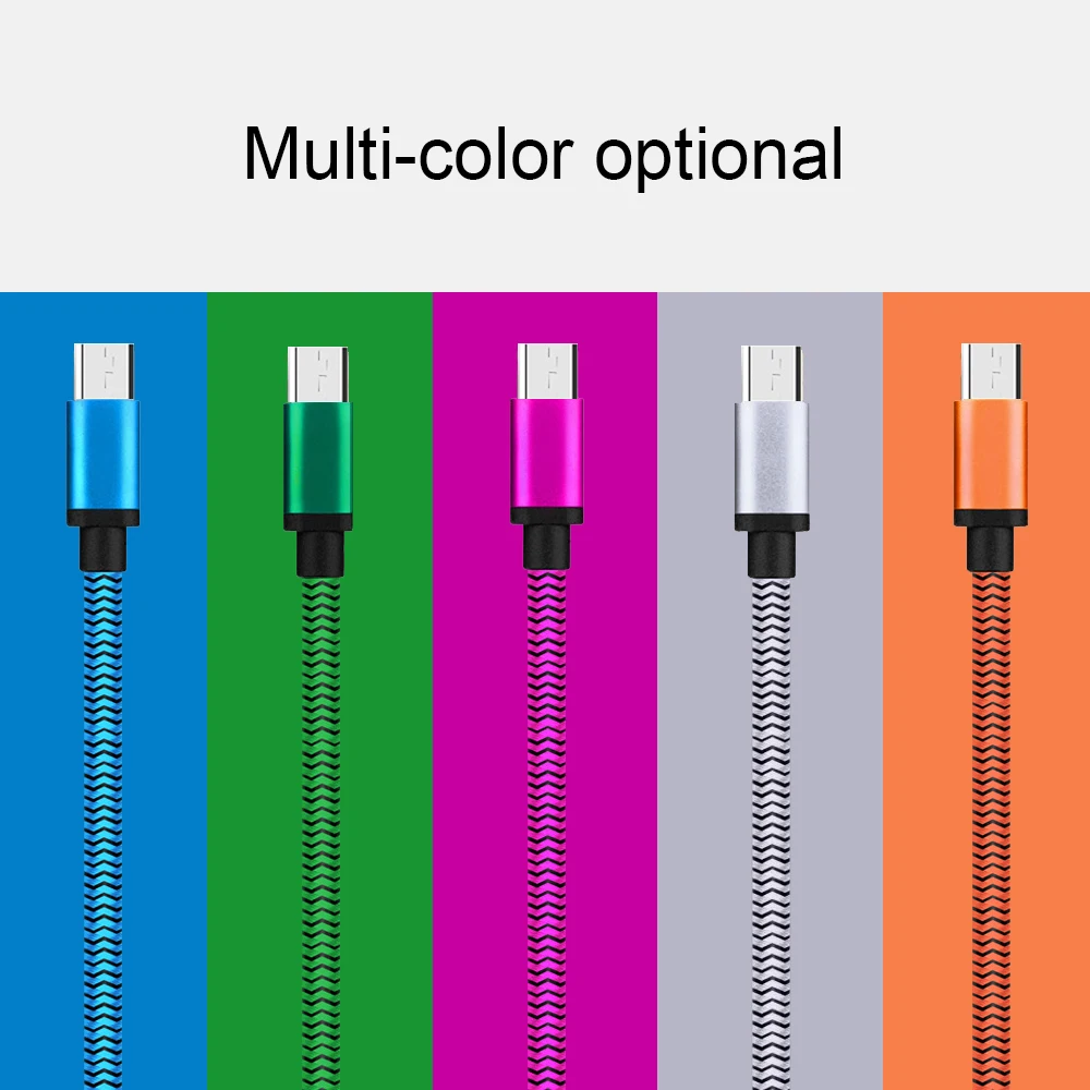 

Micro USB Type C Cable 1m Braided Fast Charging Line Data For Samsung Xiaomi Mobile Phone Android Adapter Charger Cable