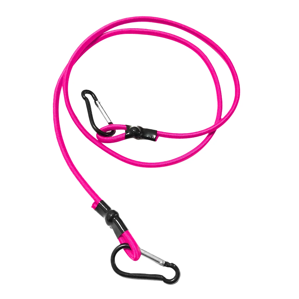 3ft Elastic Kayak Canoe Tow Leash Tow Line Secure Lanyard With 2 Carabiners for Paddle Board Tow Leash Securing Lanyard