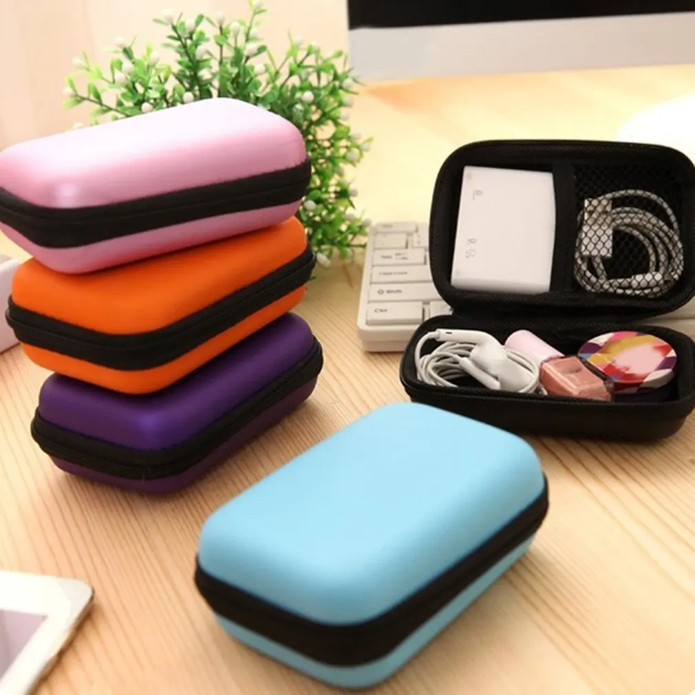 Earphone data cable storage bag Packing eva earphone storage box digital camera bag Hard Protective Travel Carrying Case
