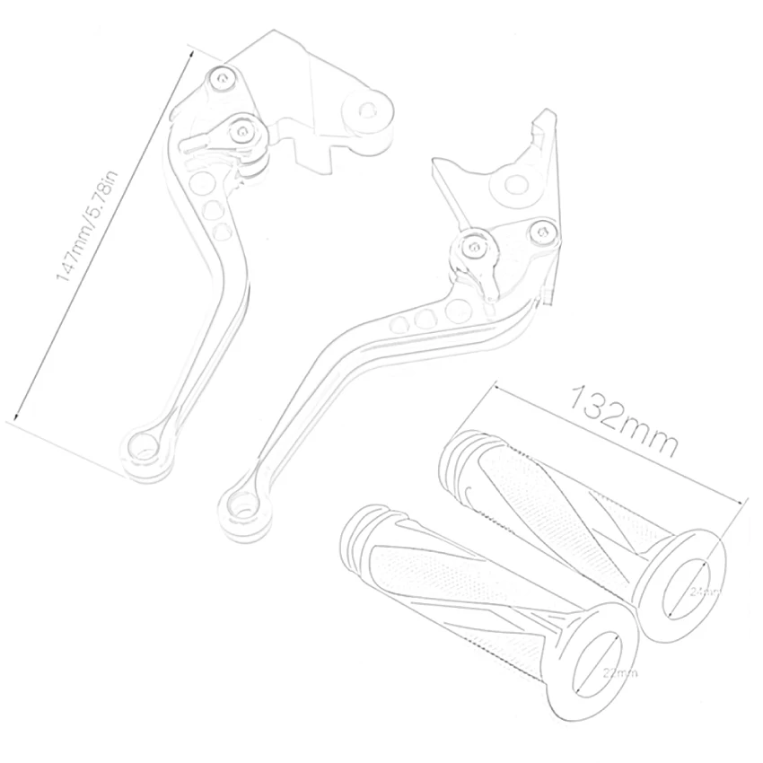 Для Honda серебряное крыло GT 400 600 2001- короткая алюминиевая смесь цвет регулируемый мотоцикл тормозной рычаг сцепления и ручка Захваты Набор