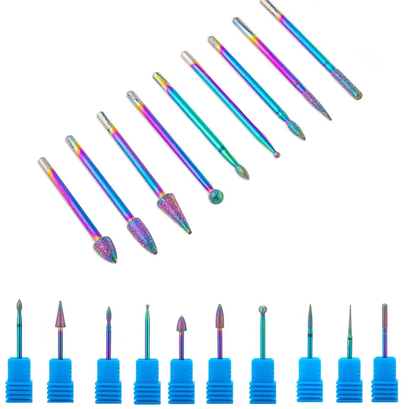 

10Pcs/set New Chameleon Diamond Grind Needle Head Cutter Jade Carve Tools Grinding Head Unloading Grinding Head Tool
