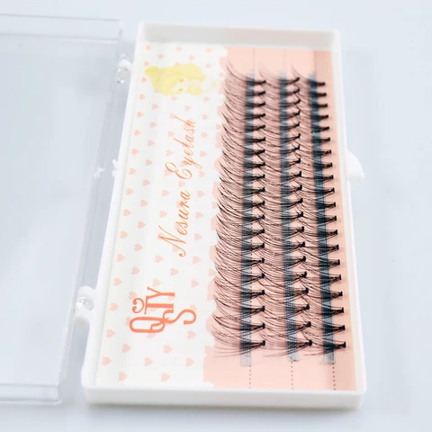 bonded cluste lashes 3D 6D 10D Eyelash Extensions 0.7mm Thickness true Mink Strip Eyelashes Individual Lashes Natural Style