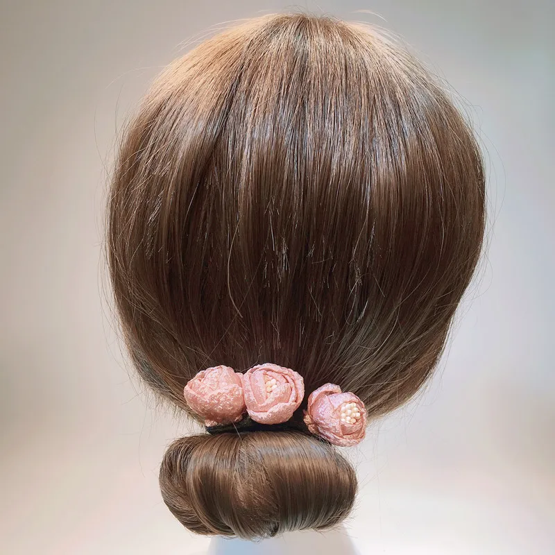 Pink Bun Maker MISM 1 шт. цветок бутон Волшебная булочка для волос для женщин/девочек сплошной цвет DIY Изготовление Стиль Модные аксессуары для волос Стайлинг Braider - Цвет: Pink Bun Maker