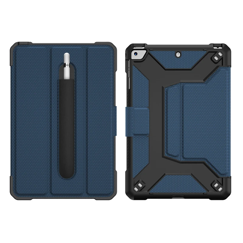 Для Apple Ipad Mini 1 2 3 4 5 противоударный чехол с держателем карандаша Mini 123 Mini5 Умный Магнитный защитный флип-чехол 7,9 KTZ - Цвет: Blue