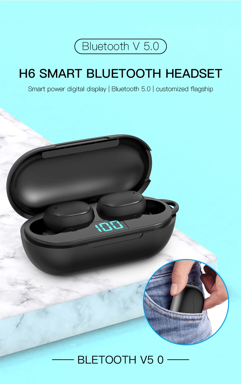

Lenovo Wireless Bluetooth 5.0 Earphones Light Weight Touch Control Long Standby Time Noise Cancelling Waterproof and Dustproof