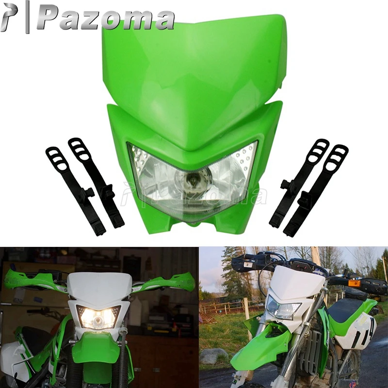 Двойной спортивный обтекатель фары для уличного велосипеда мотоцикла Kawasaki KMX KX KLX