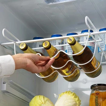 

Refrigerator Kitchen Rack Shelf Can Beer Wine Bottle Holder Rack Organizer Kitchen Storage Fridge Organizer Shelves