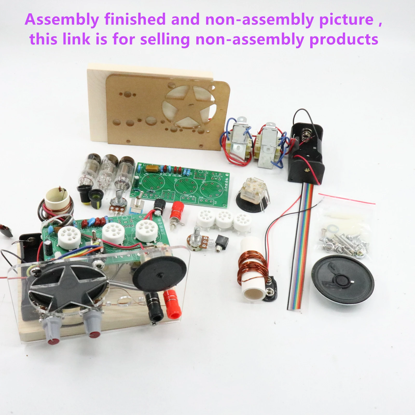 1pcs/lot Regenerative Dc Three Lamp Tube Shortwave Radio Kit Cw Ssb ...