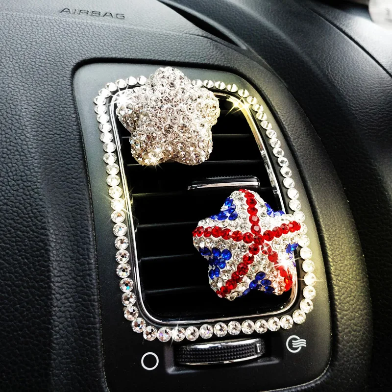 Bling Star автомобильный освежитель воздуха на выходе, освежитель воздуха в автомобиле, клипса кондиционирования воздуха, однотонные парфюмерные аксессуары