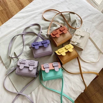 

Casual Hit Color Women Shoulder Bags PU Leather Flap Crossbody Handbags Purse Popular Simple Female Daily Bag Messenger Pouch
