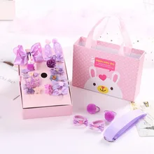 Южная Корея 18 шт. Детские аксессуары для волос заколки подарочный набор ребенок не повреждает волосы шпилька головной убор Девочки Аксессуары