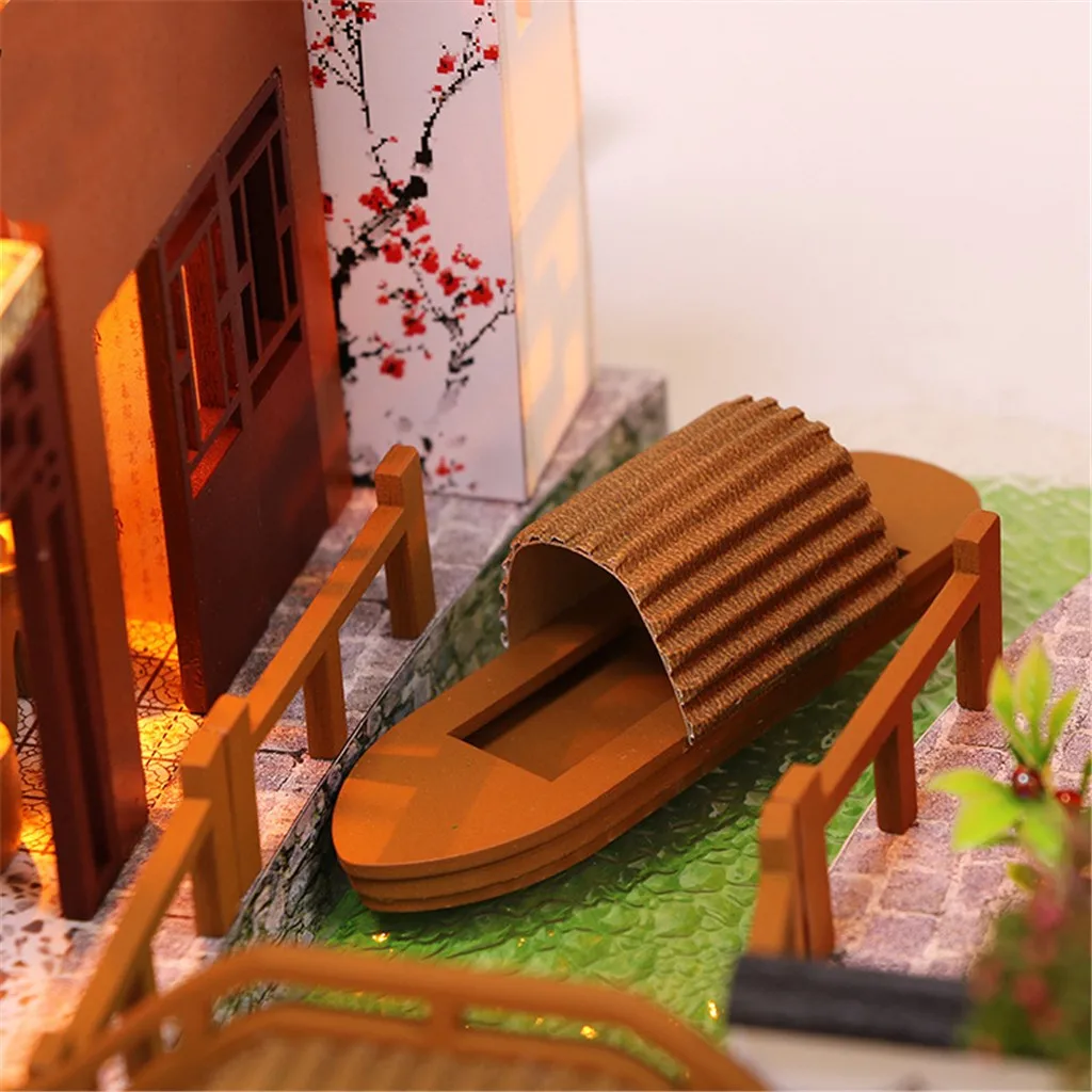 Большой деревянный DIY Миниатюрный Кукольный домик игрушки с мебели древний город творческие комнаты; декор ремесло мальчиков Подарки для девочек на день рождения# g4