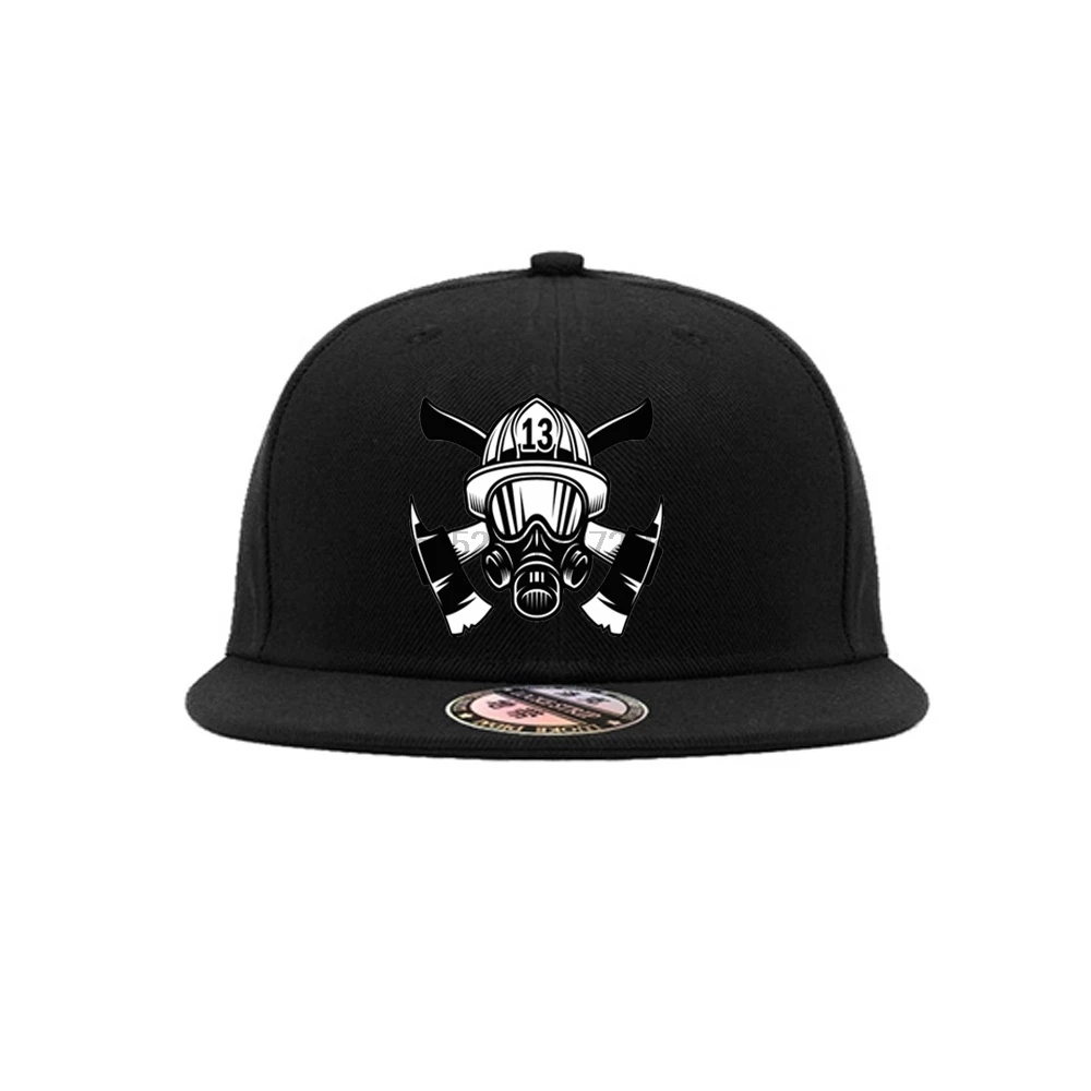 Пожарный из бейсбольная Кепка черная хип-хоп Регулируемая Кепка