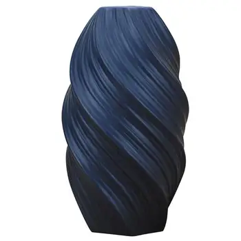 

1pc Flower Container Twisted Design Vase Ceramic Flower Vase Dull Polish Desktop Vase for Home Store Office