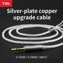 Новая лампа указателя A2 наушники с серебряным покрытием обновления кабель 0,75 \ 0,78 \ mmcx PIN для V80 V20 V10 AS10 IE80 V30 T2 t3 p1 F3 N3 V90 V30 S2 S7 N1